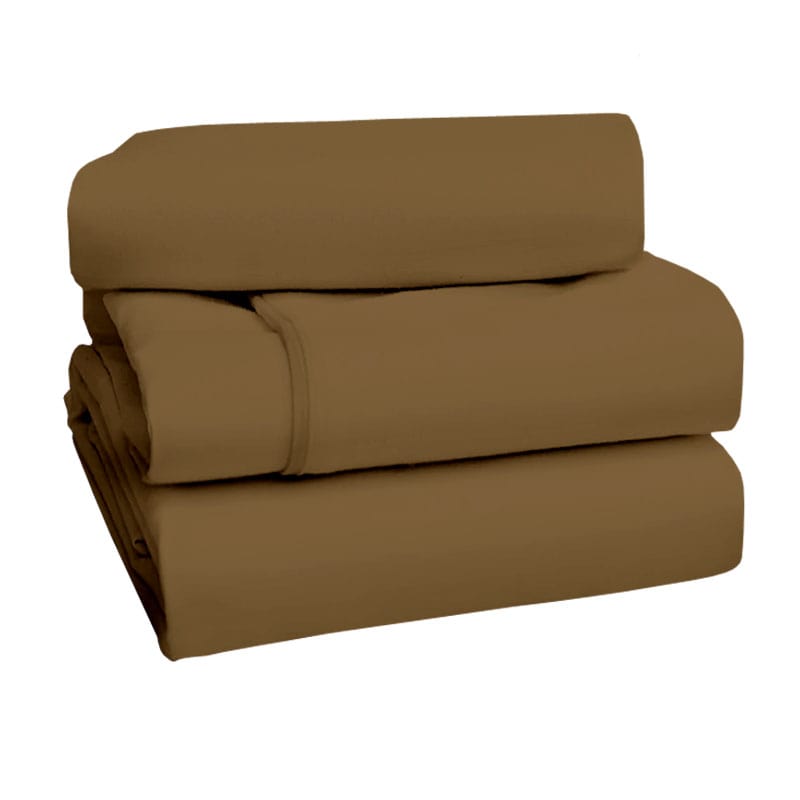 Brushed Microfiber King Size Fitted Sheets Brown, Soft, Lightweight Deep Fitted Sheet King Size Bed 152 x 200 +25cm