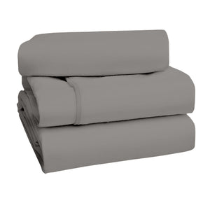 100% Pure Brushed Cotton King Size Fitted Sheet Grey, Soft, Lightweight Deep Fitted Sheet King Size Bed 152 x 200 +40cm