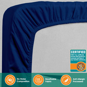 90 x 190 +25cm Single Fitted Sheet - 25cm Deep Pockets Ultra Soft Brushed Microfiber Breathable, Fade Resistant