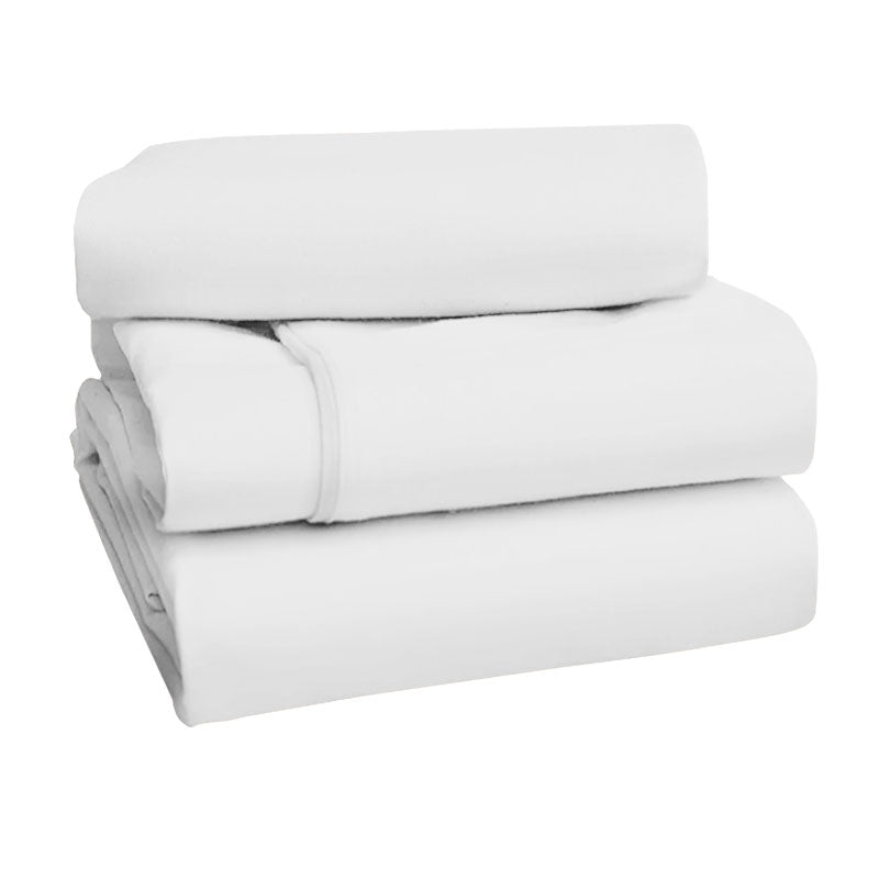 Comfort Single Fitted Sheet - Bed Sheets Extra Deep Pocket 16 inch (40 cm) made of Soft Pure cotton Material for Single Bed, White, 90x190cm